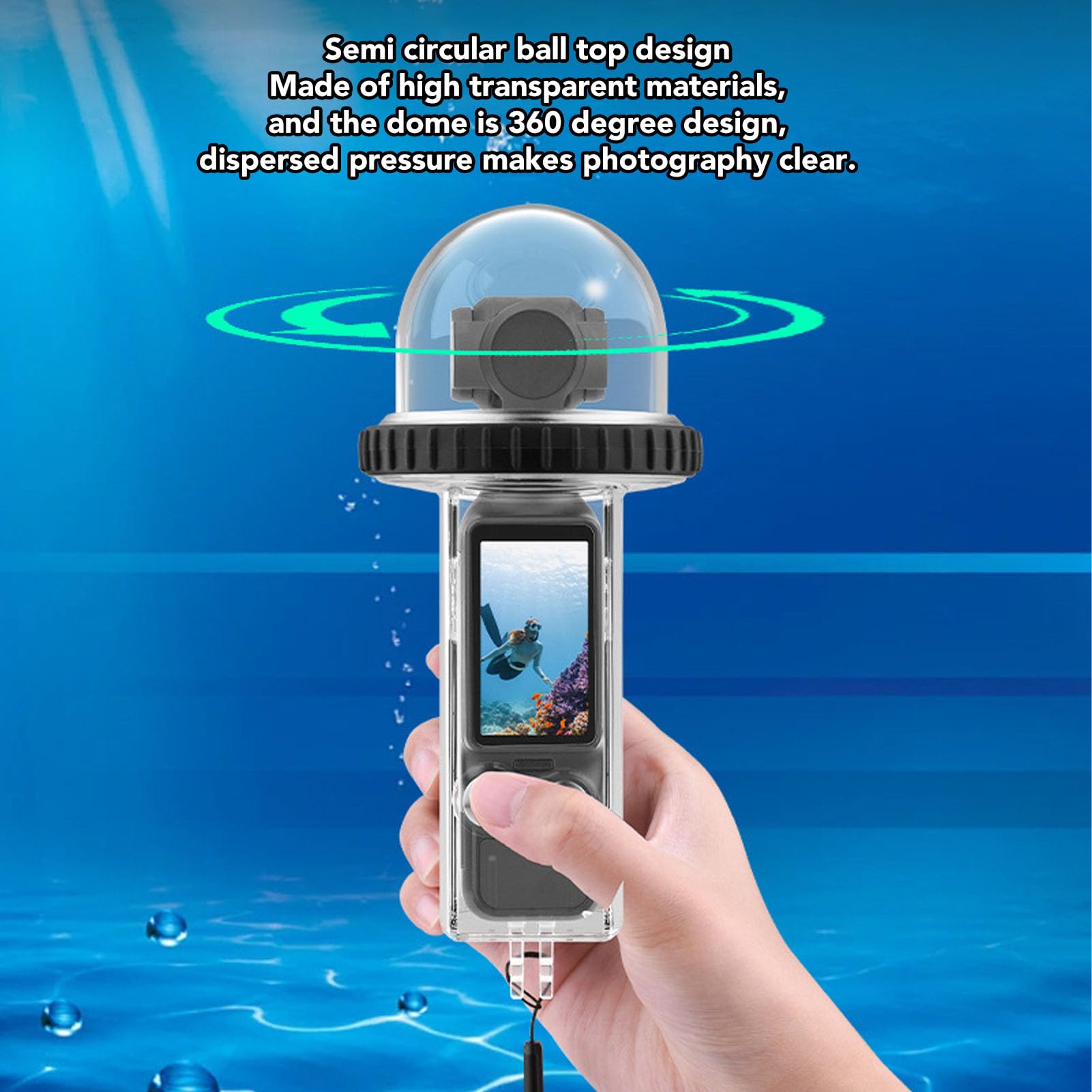Custodia Subacquea per 3 - Custodia Subacquea Impermeabile per Fotocamera da 40 M/131 Piedi, Custodia Protettiva Subacquea per Immersione con Accessori per
