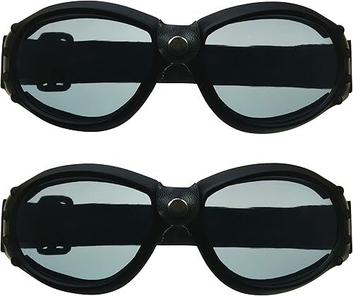 Bikershades Gafas de seguridad para motocicleta con acolchado de espuma para hombres y mujeres, gran cobertura con funda de microfibra grande