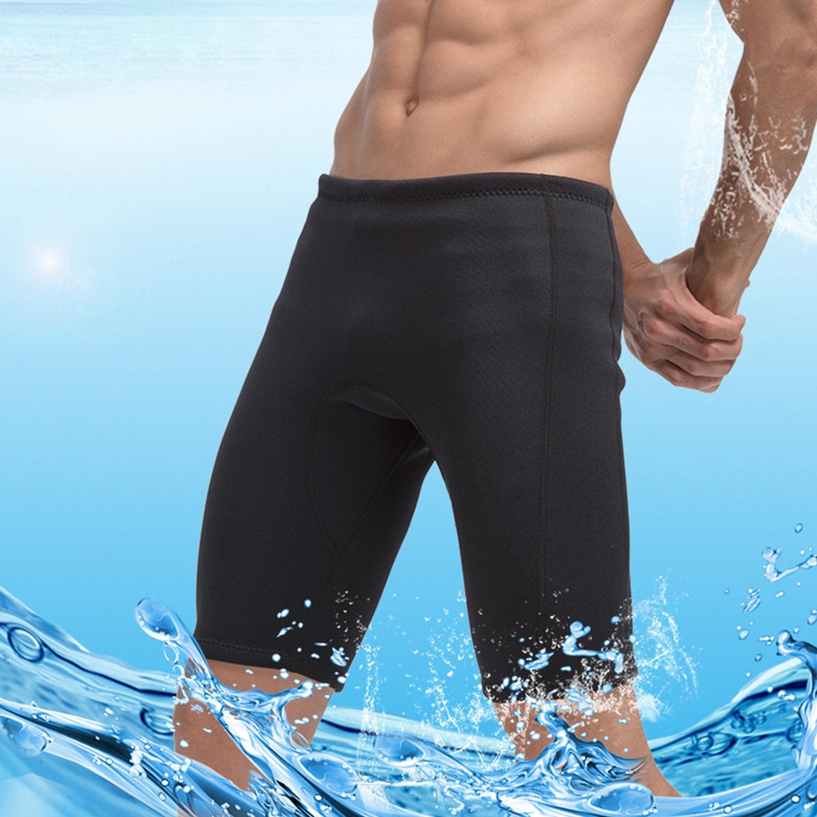 LOVIVER Pantalones Cortos de Neopreno de 3 mm para Hombres, Trajes de Neopreno, Pantalones, baúles para Ejercicio acuáticos, Lago, Piscina, natación,