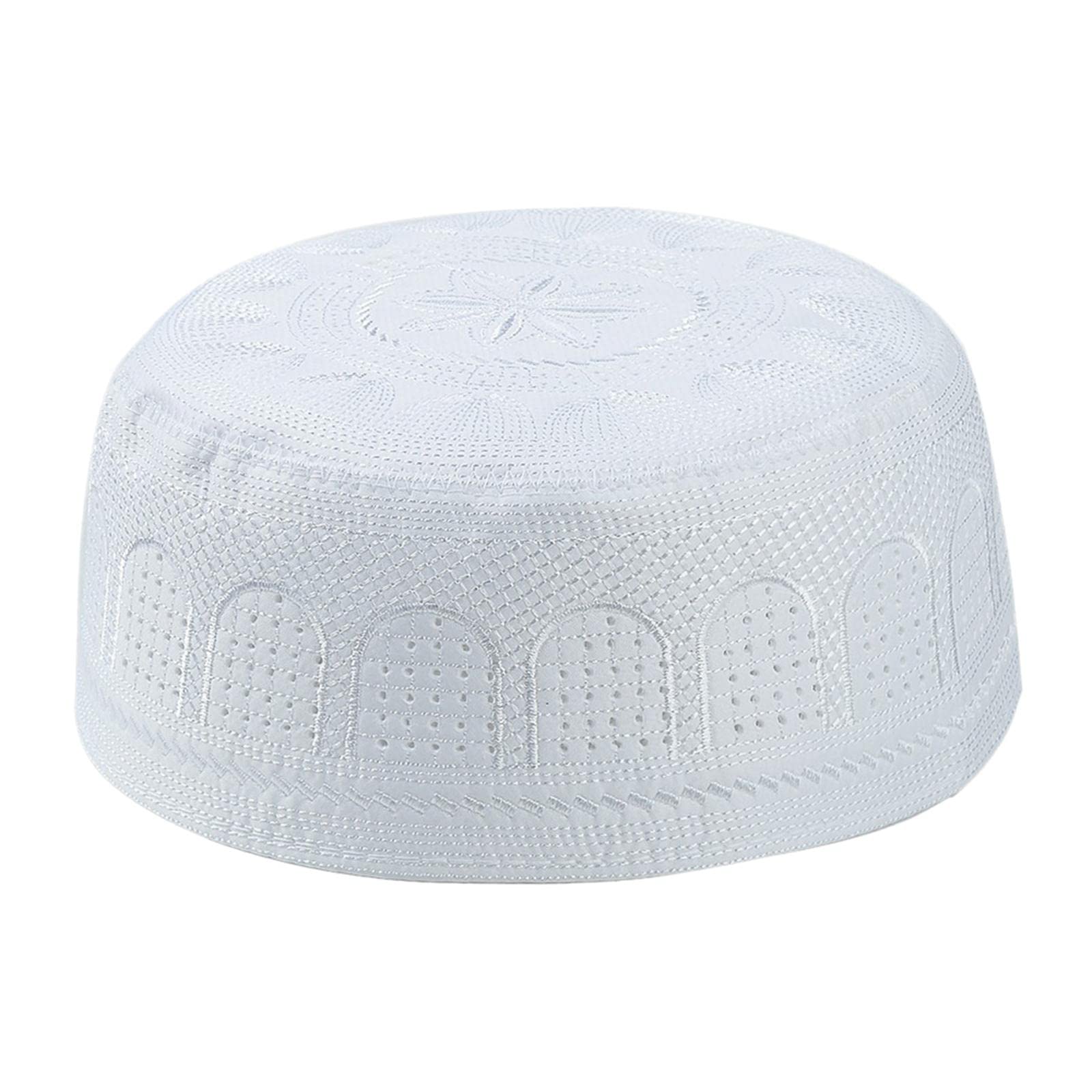 styleheaven Islamic Muslim Mens Prayer Kufi Hat Skull Cap Turkish Namaz Topi White-picture-16