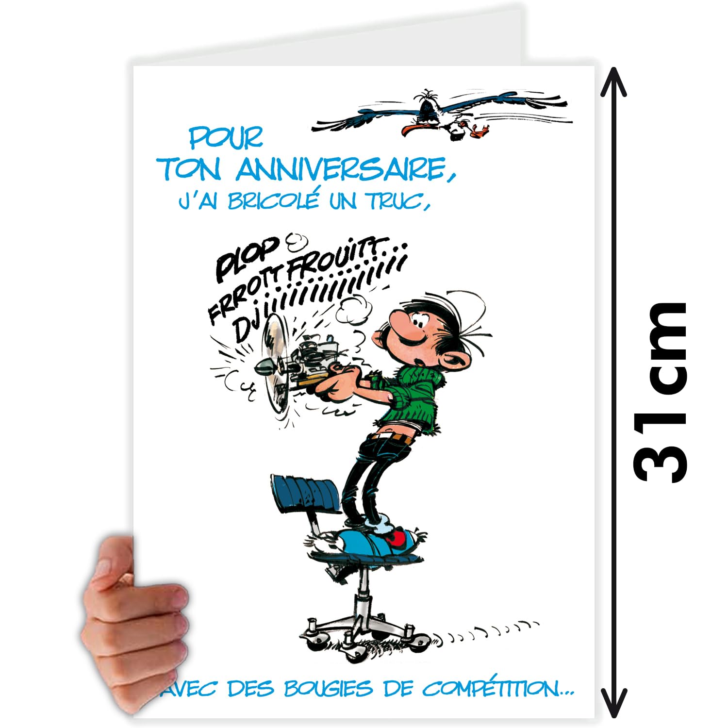 Gaston Lagaffe GLMX-2021 Large Farewell Card Large Size A4