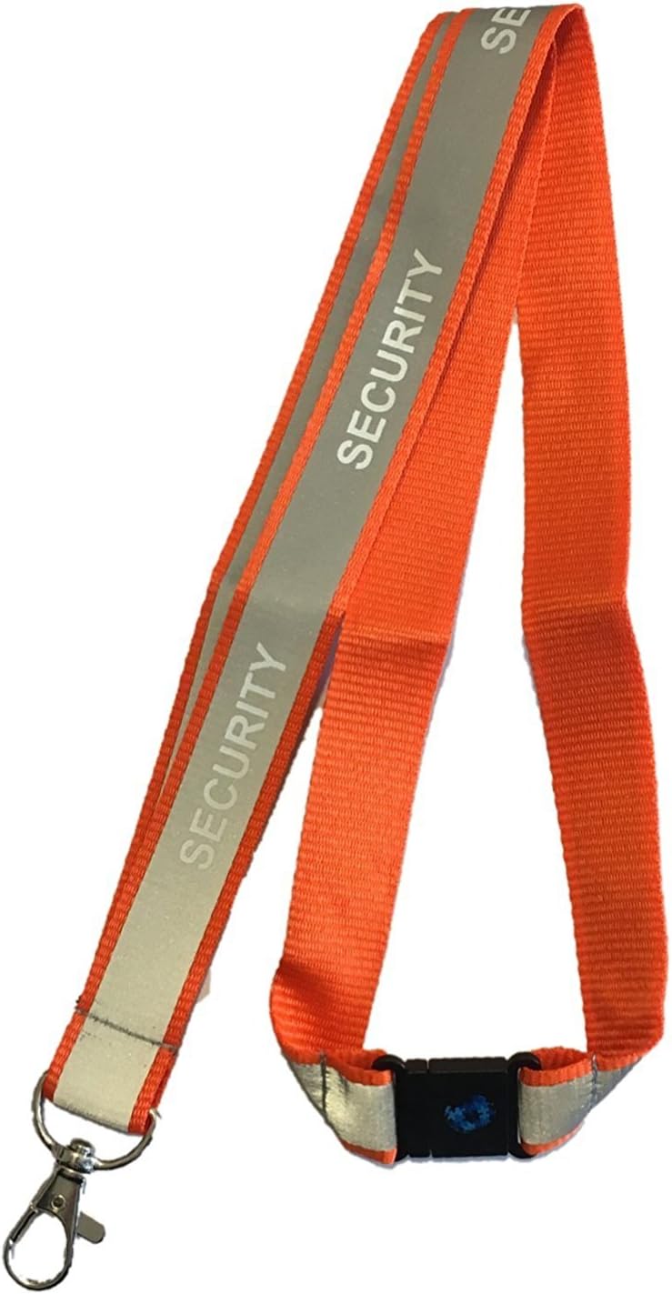Reflective Security Lanyard with Safety Breakaway (Reflective Orange)