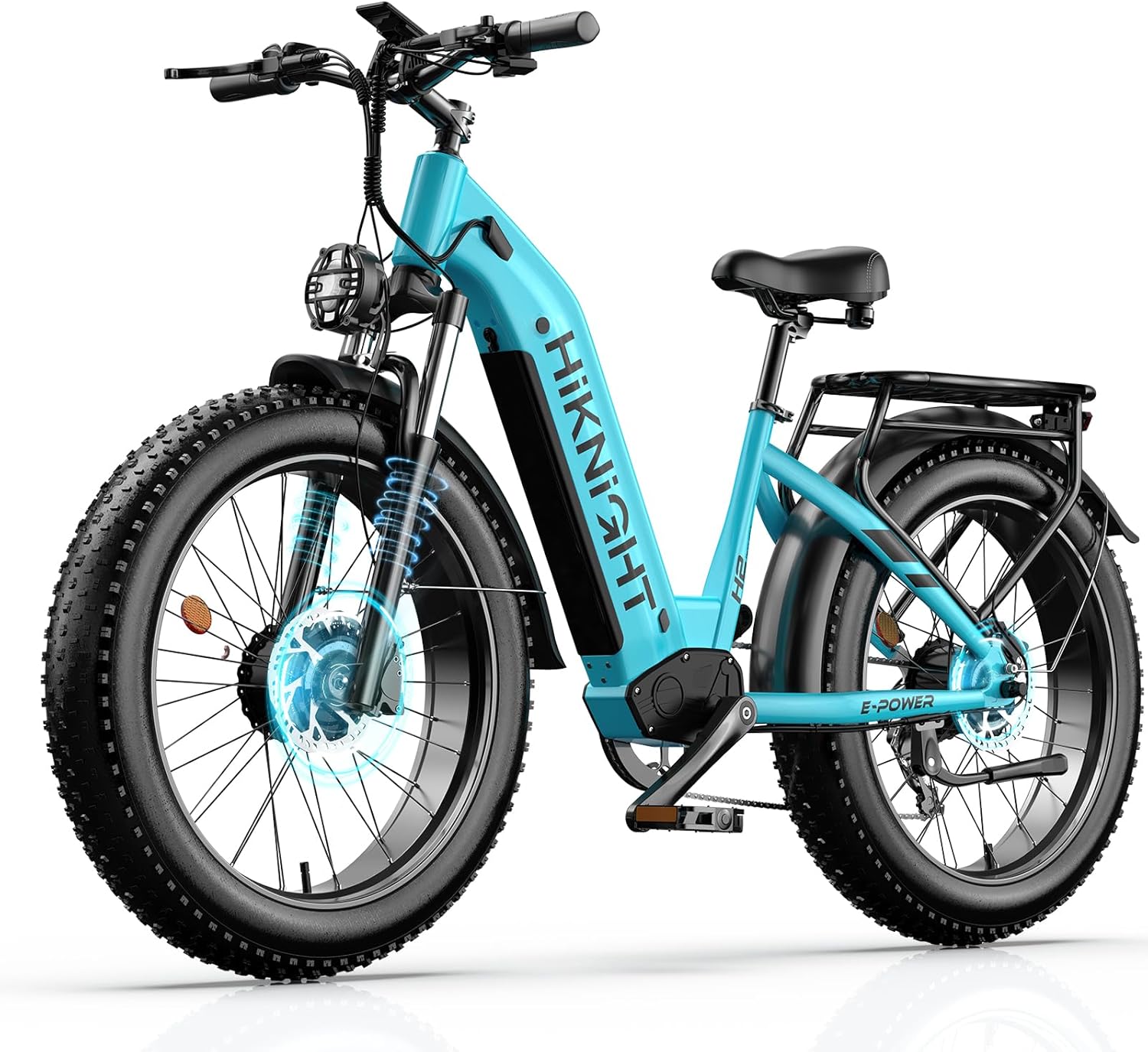 Dual Motor Ebike, 3000W Electric Bike for Adults, 52V 20Ah 26" Fat Tire Fast Ebike Max 38 Mph, up to 90 Miles, Off-Road Mountain E-Bike for Men Women, Step-Through Design