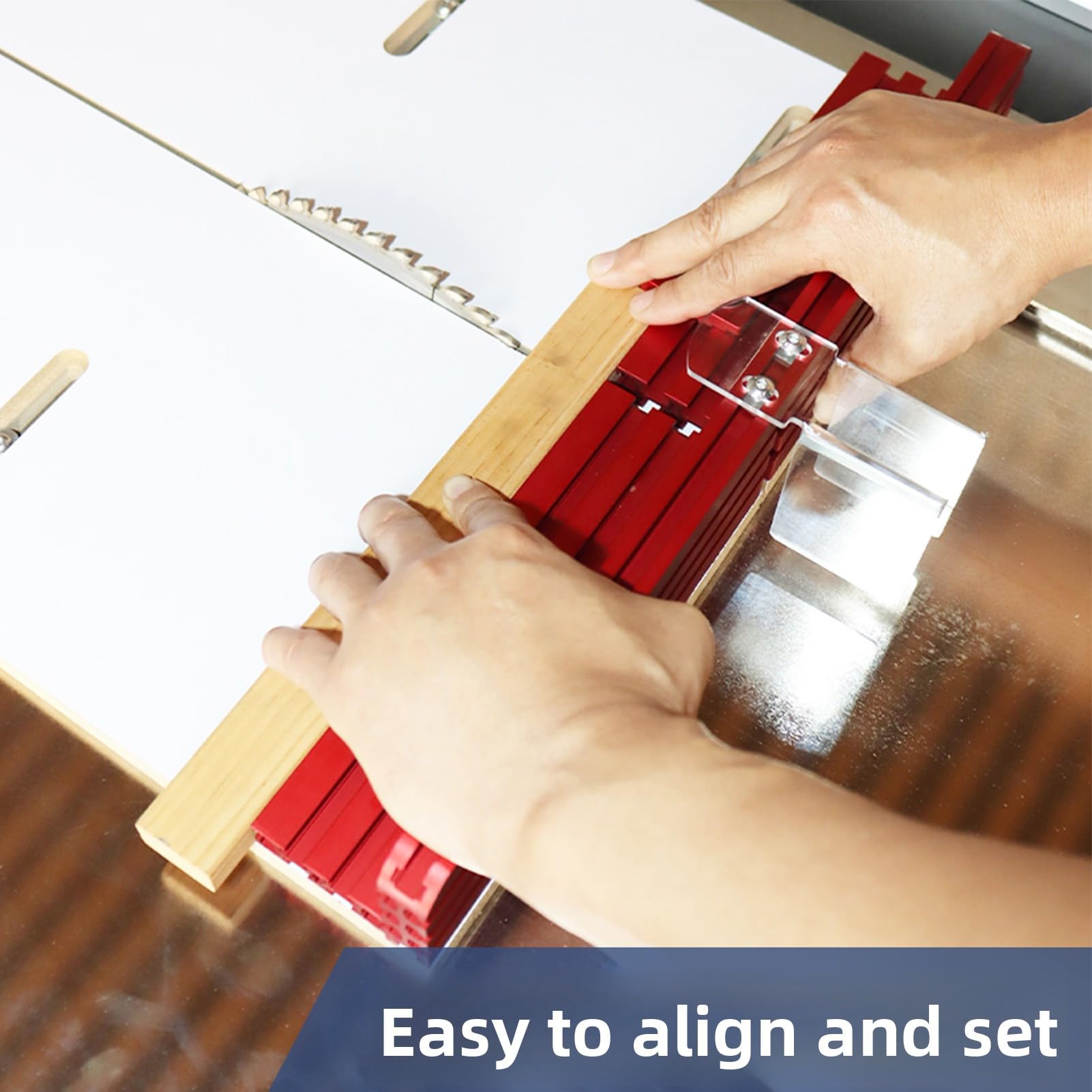 Zunate Aluminiowa Piła Stołowa Sanie do Cięcia Poprzecznego Regulowana Prowadnica Prowadnicy, Zestaw Prowadnic Frezarki do Drewna Standardowej Szczeliny Ukośnej 3/4x3/8, Precyzyjne Cięcie Poprzeczne
