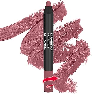 Mirabella Velvet Lip Liner Pencil, Forever - Creamy & Long Lasting Matte Lip Crayon - Lip Liner & Crayon Stick - Flawless Finish, Smudgeproof & Easy-To-Use - Paraben & Gluten Free