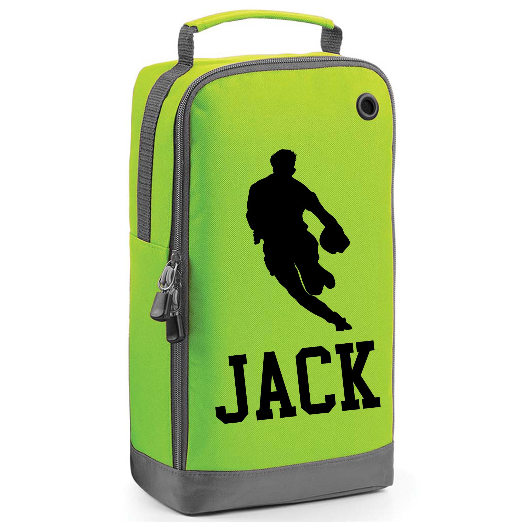 Always Looking Good Personalised Rugby Boot Bag Shoe Bag Rugby Player Gift Shoe Sports Bag with Name Rugby Player Design Sports Personalised Rugby Boot Bag Personalised Rugby Boot Bag Sports GiftLime โ image 1