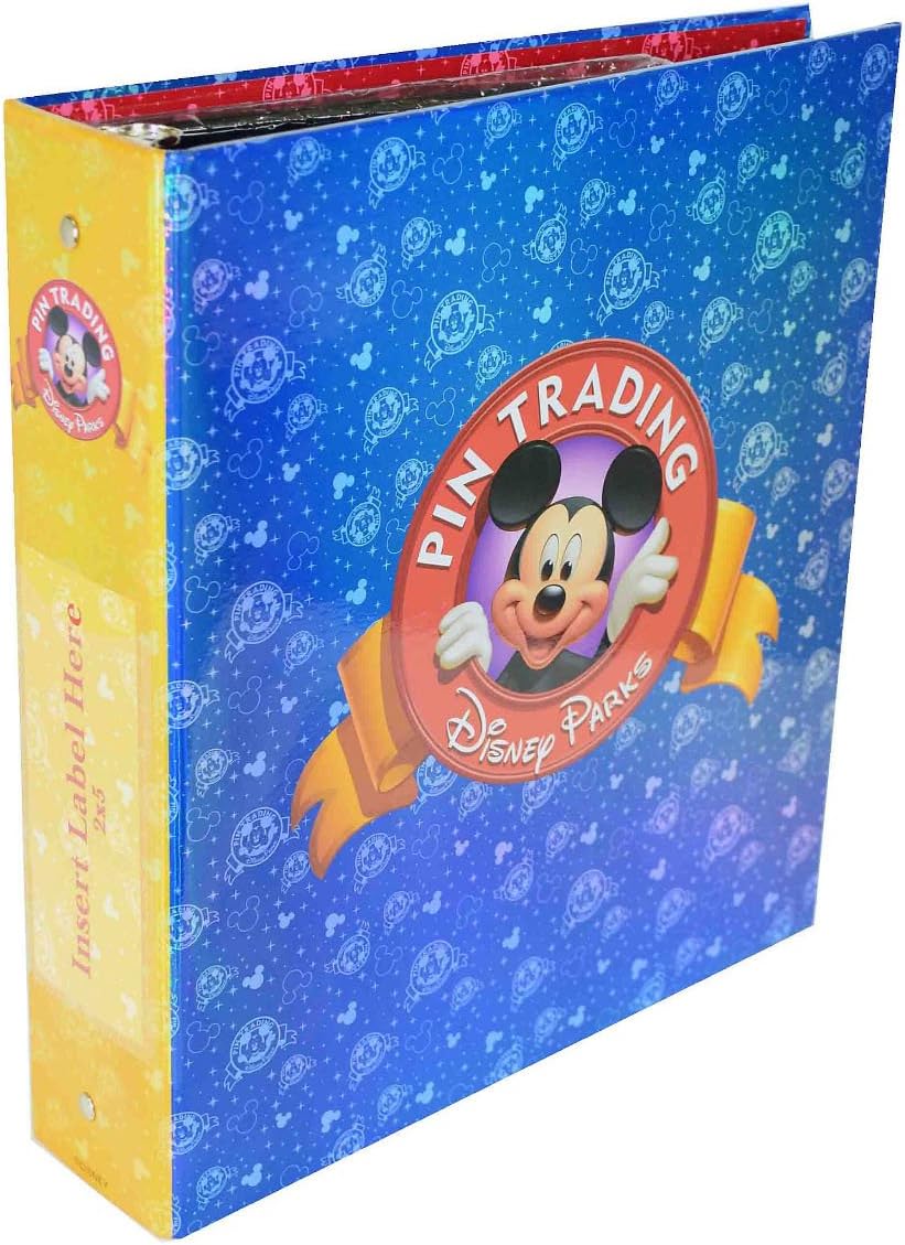 Disney Parks Exclusive Pin Trading 3-Ring Binder Album Book with Set of Pins Pages and Dividers