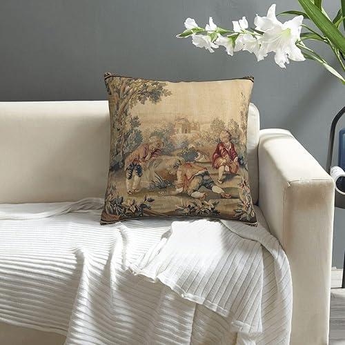 Miniatura 4 de Aubusson - Fundas de almohada decorativas de 18 x 18 pulgadas, para decoración del hogar, sala de estar, dormitorio, dormitorio universitario, cama,