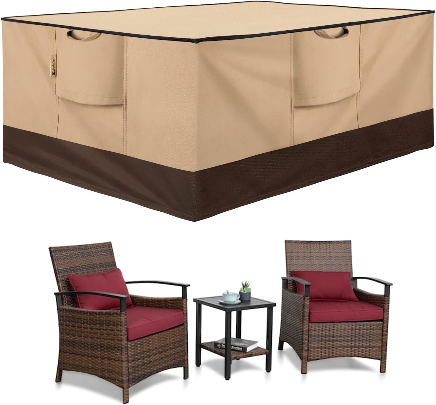 PatioGem Outdoor Table Covers Waterproof Rectangle, 62”Lx42