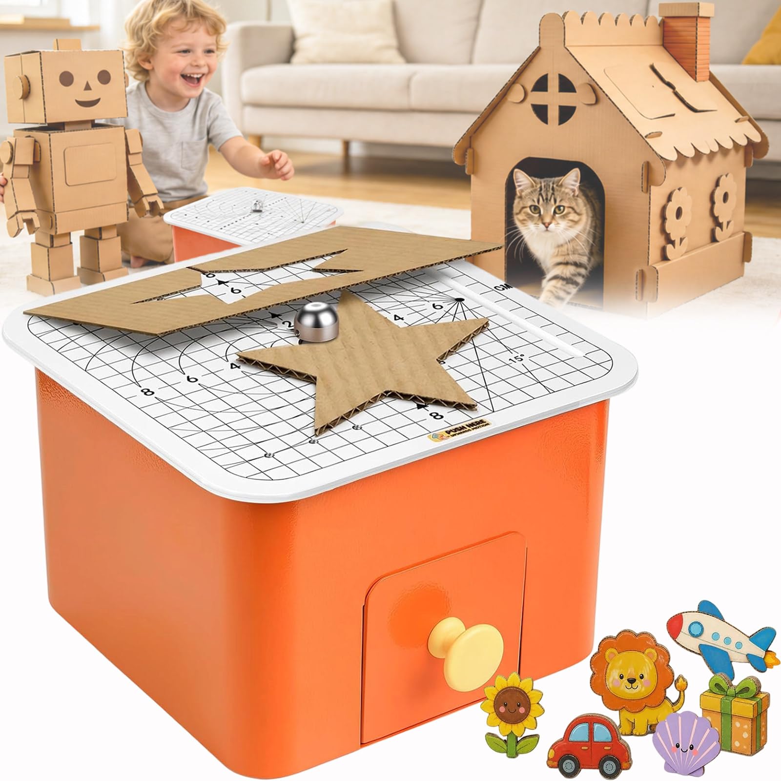 Outil DéCoupe Carton Enfant Bricolage Enfant 3 Ans Kit DéCoupe Carton Enfant