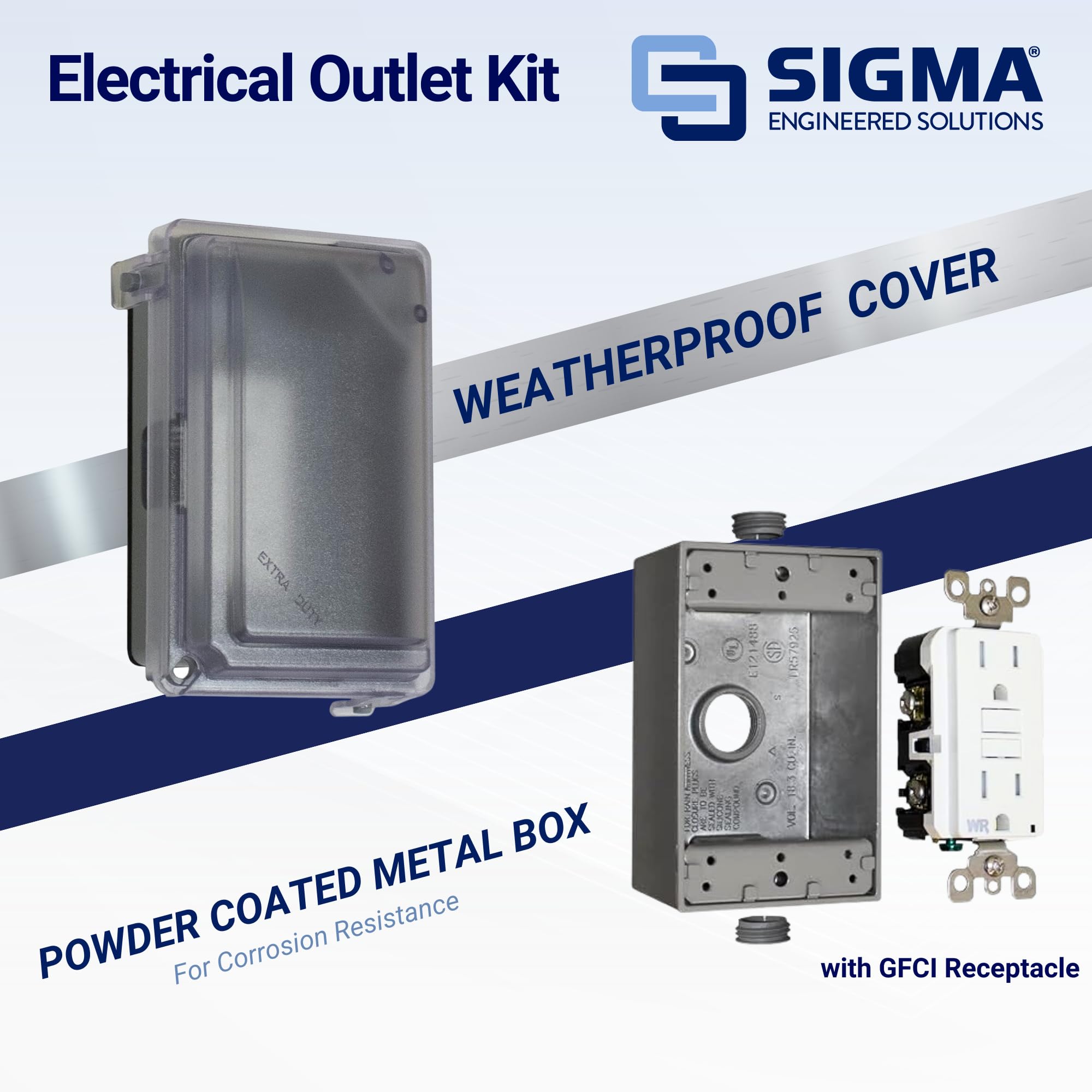 Weatherproof GFCI Outlet Kit - Sigma Solutions -4