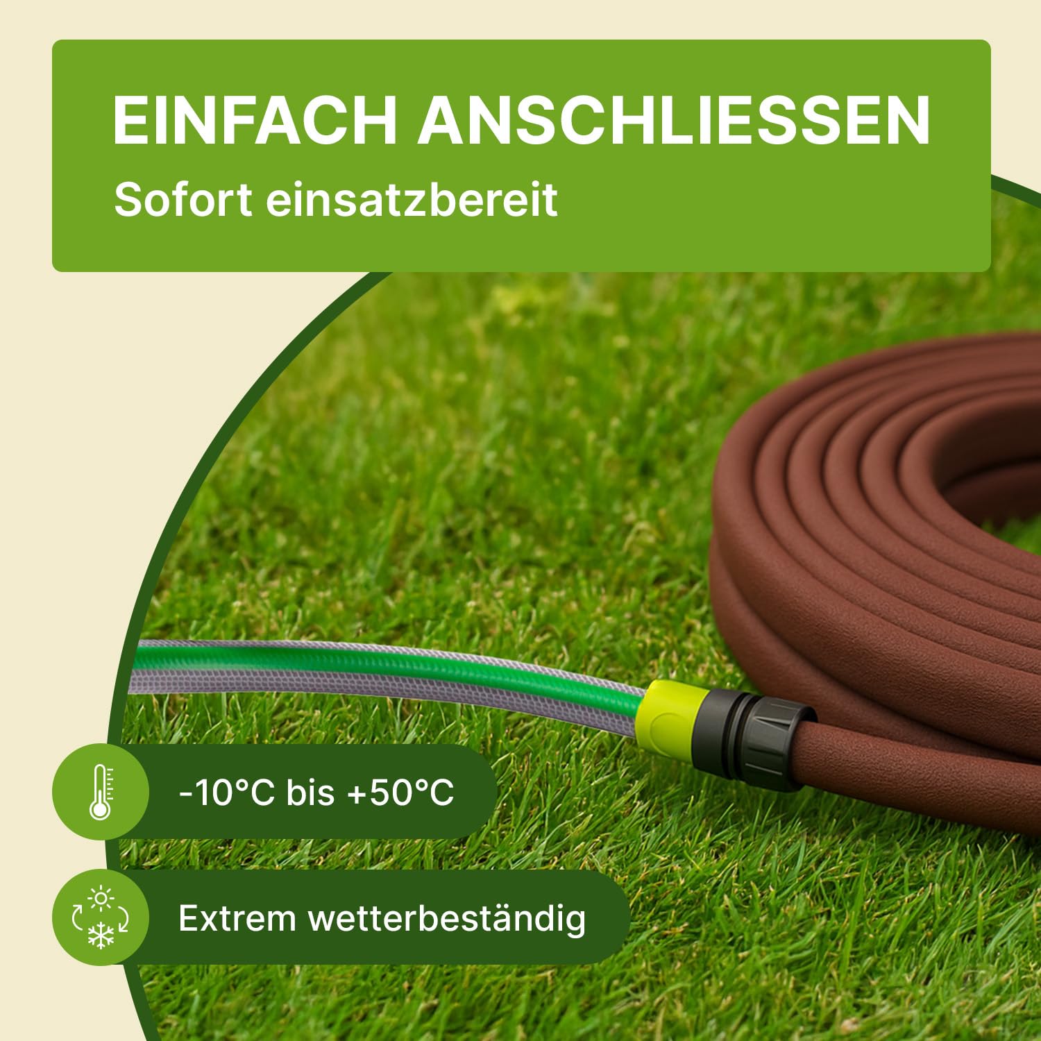 Slalom Tropfschlauch 100 m 1/2 Zoll – Bewässerungsschlauch aus mikroporösem PVC – wassersparend & UV-beständig – flexibler Gartenschlauch für unterirdische & oberirdische Bewässerung