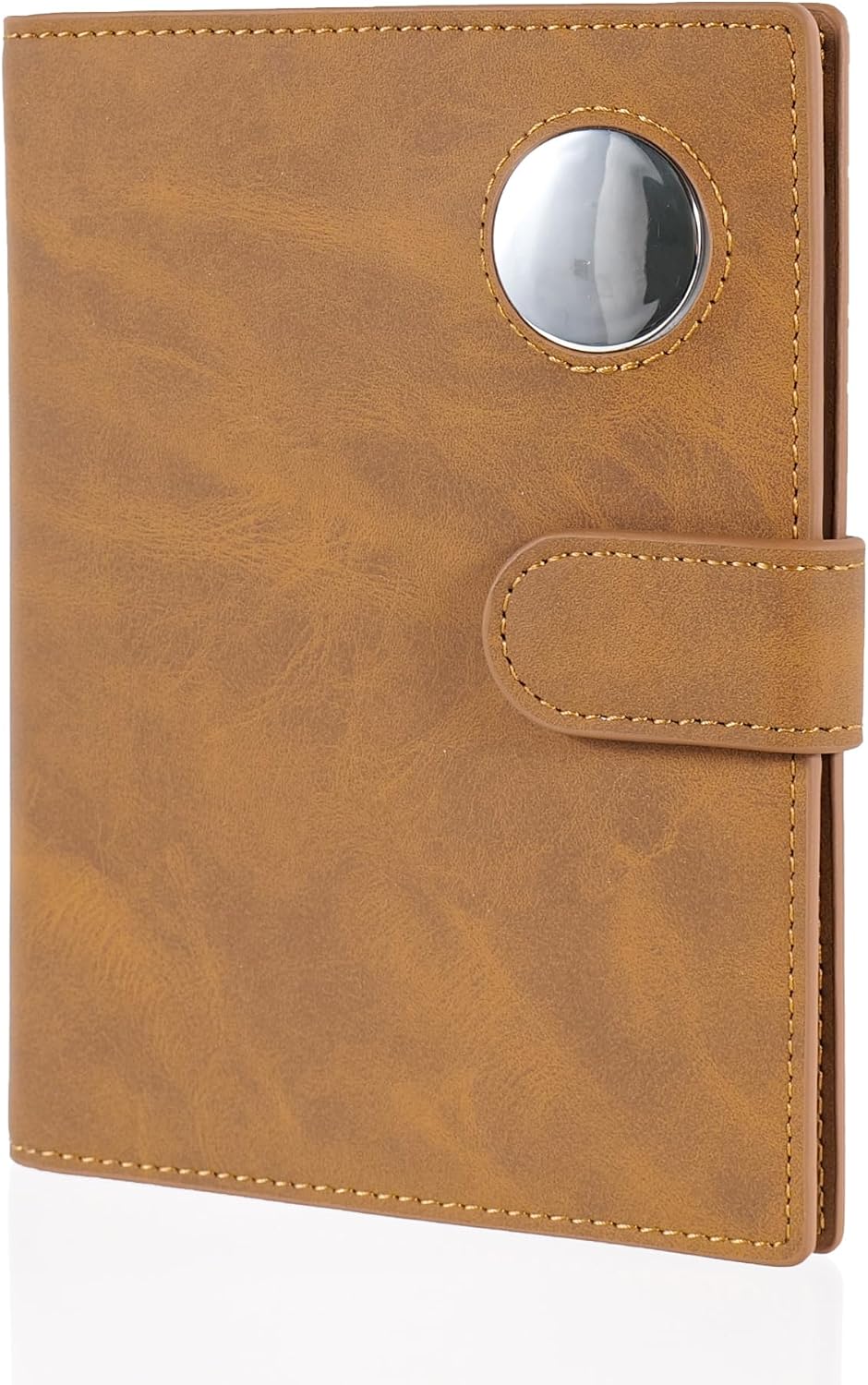 Passport Holder for Travel with AirTag Slot, Genuine Leather Rfid Blocking Passport Wallet, Airport Essentials Cover for Men and Women with 2 SIM Card Slots, Brown