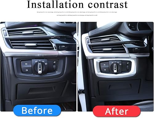 Miniatura 2 de CHEYA ABS plástico coche interruptor decoración marco ajuste accesorios para BMW X5 f15 2014-2018 (cromo)