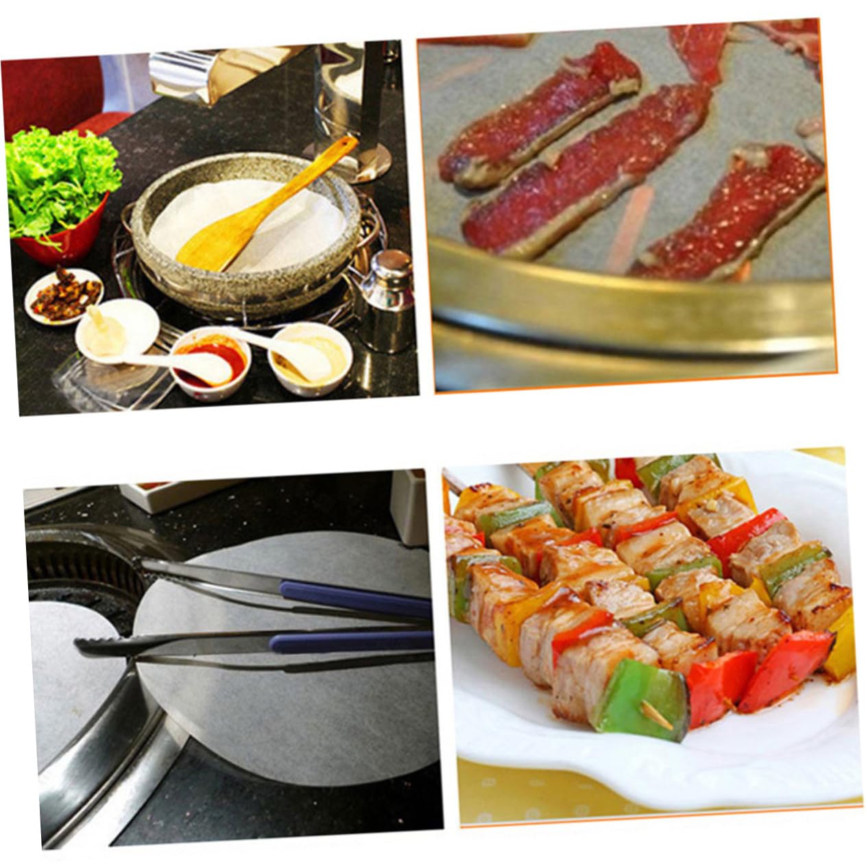 OFFSCH 200pcs Silicone Paper Mini Cupcake Liners Parchment Sheets for Baking Greaseproof Oil-free Paper Pad Party Supplies