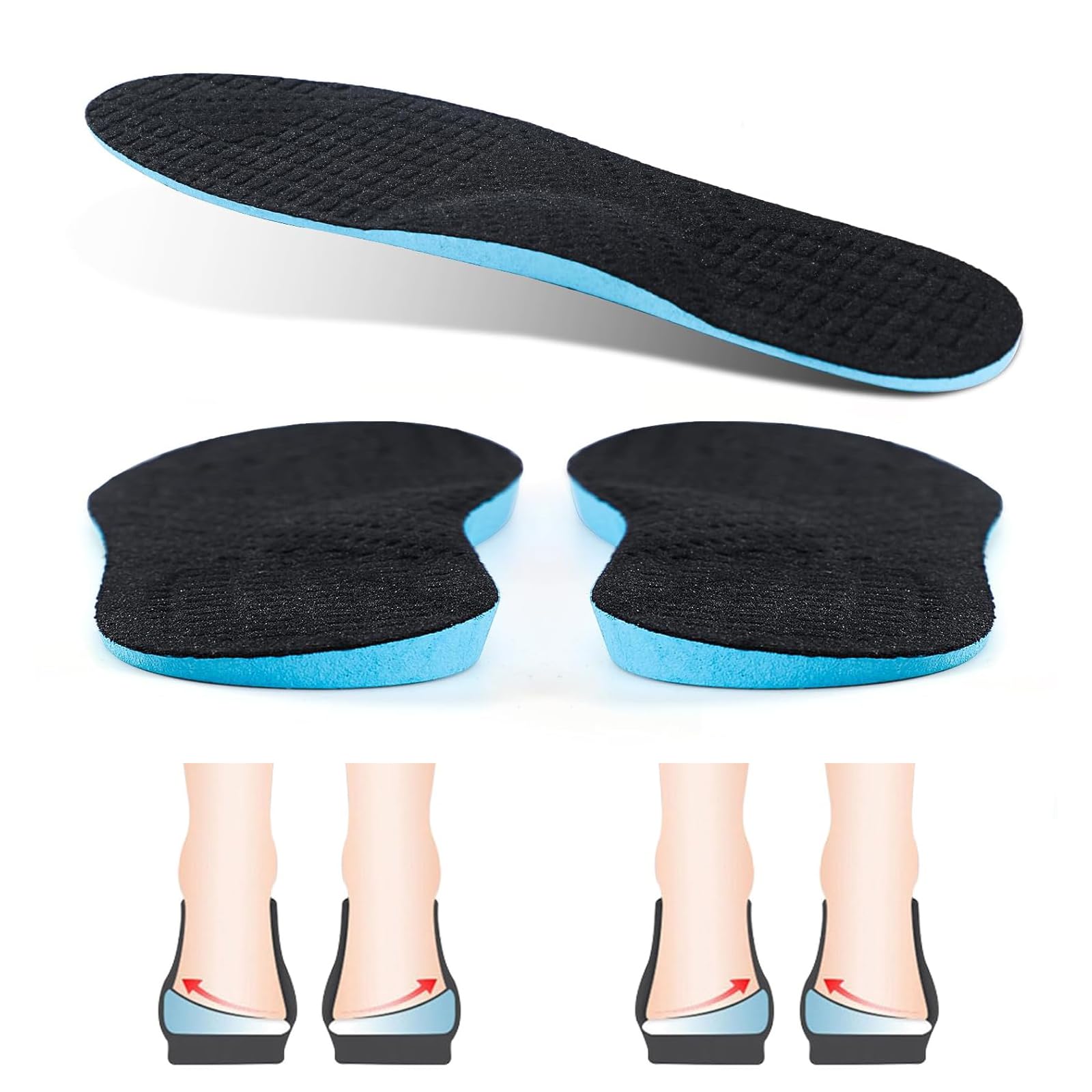 XINIFOOT Solette Per Pronazione Per Uomo E Donna, Solette Ortopediche Per Fascite Plantare Per Correggere Piedi Piatti, Gambe A O/X, Gambe Arcuate, Dolore Al Tallone (Colore: Gamba X)