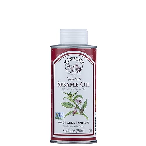 La Tourangelle Aceite de sésamo tostado ideal para cocinar añadir a fideos saltear verduras vinagretas y adobos 845 onzas líquidas La Tourangelle Aceite de sésamo tostado ideal para cocinar añadir a fideos saltear verduras vinagretas y adobos 845 onzas líquidas