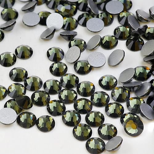 Miniatura 3 de Genie Crystal 1440 diamantes de imitación negros SS20 con parte trasera plana, 10 diamantes de imitación de vidrio para tazas, vasos, ropa, Dreass,