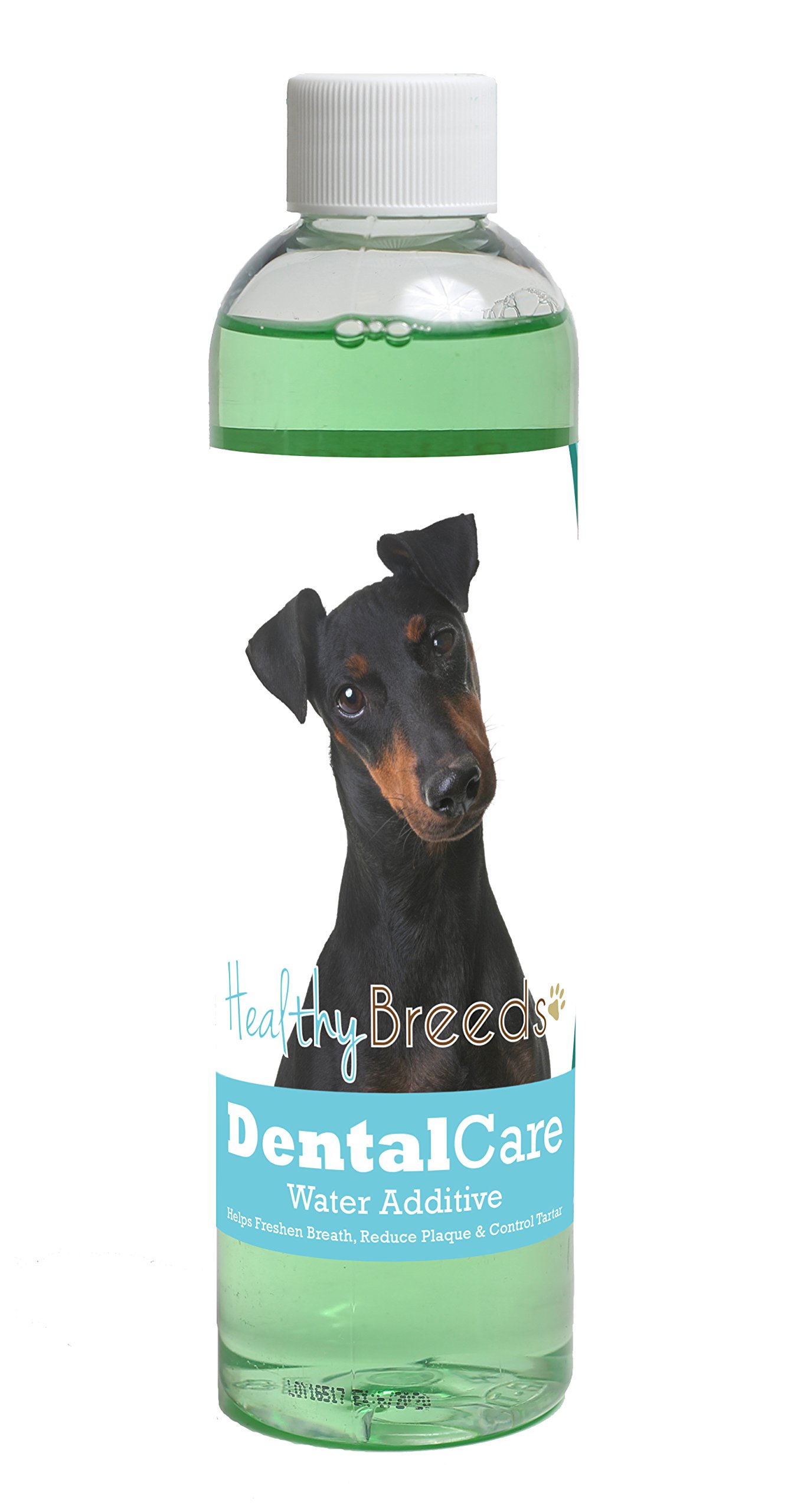 Healthy Breeds Dog Dental Care Water Additive for Manchester Terrier - OVER 200 BREEDS - Easier Than Sticks Wipes Spray Chews &amp; Treats - Mint Flavor - 8 oz