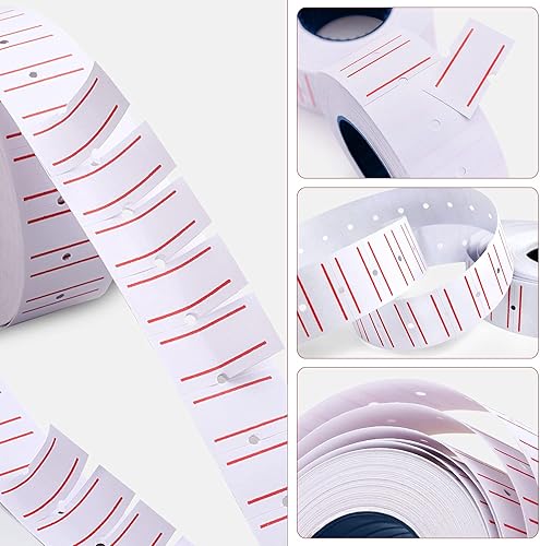 Miniatura 4 de 30 rollos, 15000 unidades, etiquetas adhesivas para pistola de precio y 3 rollos de tinta de repuesto, calcomanías para máquinas de etiquetas de