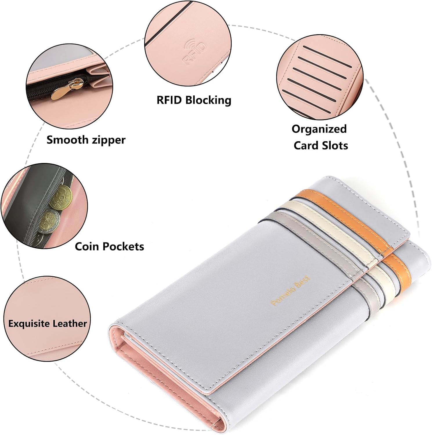 ［ゴルベ］財布 クレジットカードケース アルミニウムカードホルダー イタリアンレザー 送料無料 名入れ無料 雑誌掲載 ギフト レディース財布 RFIDブロック クレジットカードホルダー ウォレット ポータブル スリムウォレット 三つ折りレディース財布 IDウ