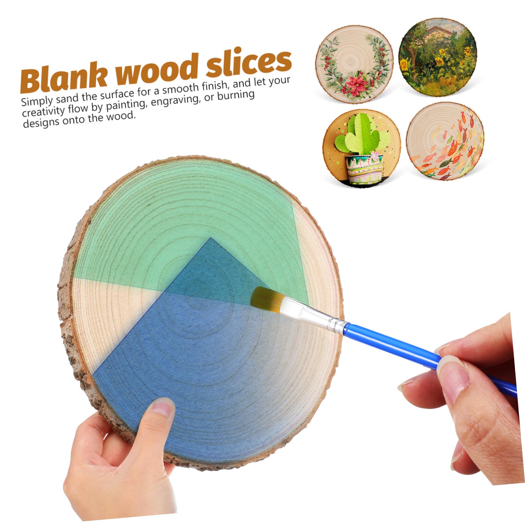 PLAFOPE 8 Piezas Rodajas de Madera Natural Corteza de Madera sin Terminar para Manualidades Decoración Rústica y Proyectos Creativos