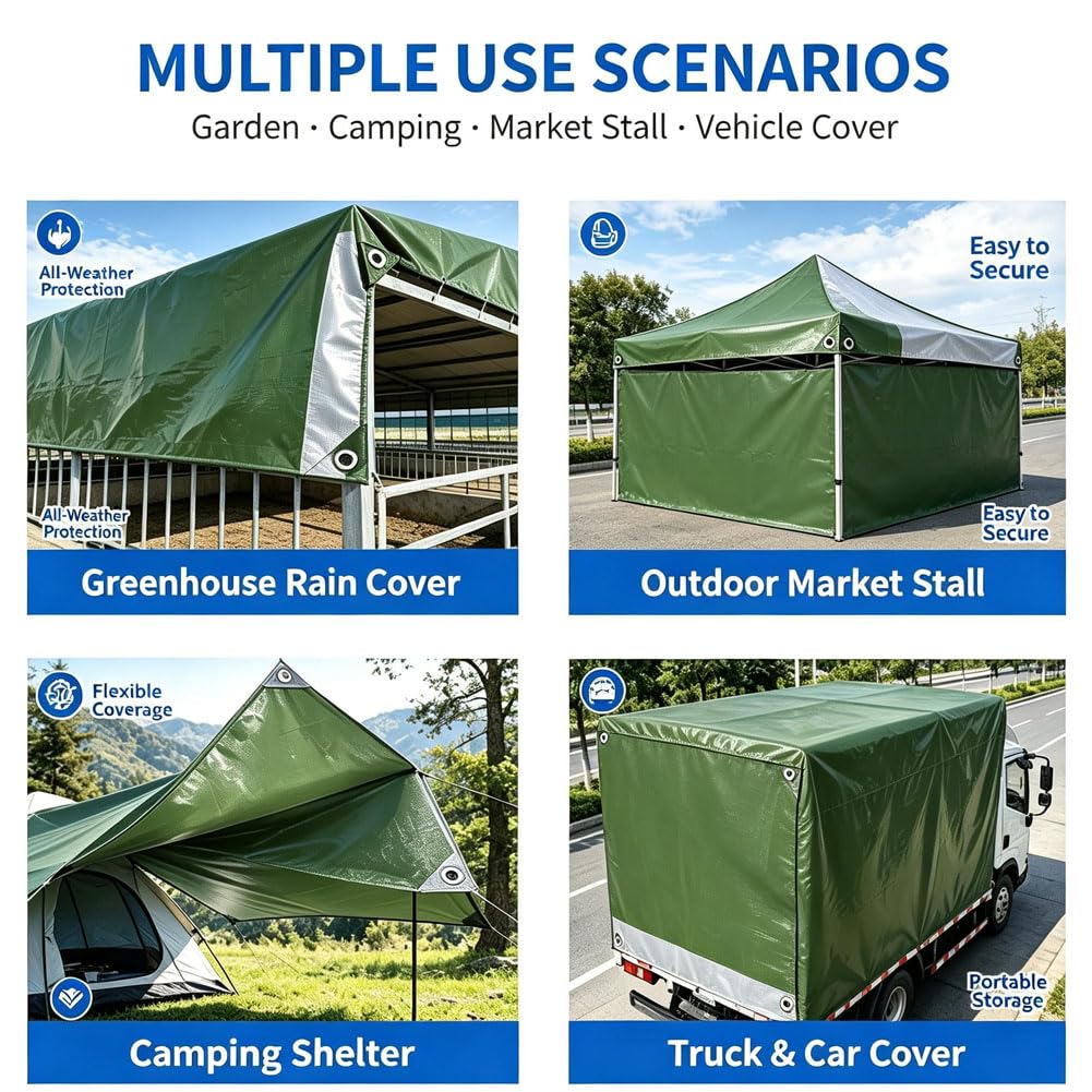 Lonas Impermeables Exterior, Lona Sombra 130g/㎡ 3m*5m