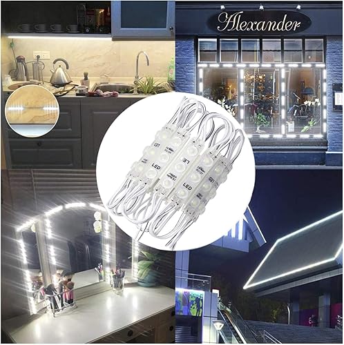 Miniatura 6 de Módulo LED, 200 unidades, 100 pies, 3 luces LED para escaparate, color rojo, superbrillante, 2835 SMD IP65, impermeable, para carteles publicitarios