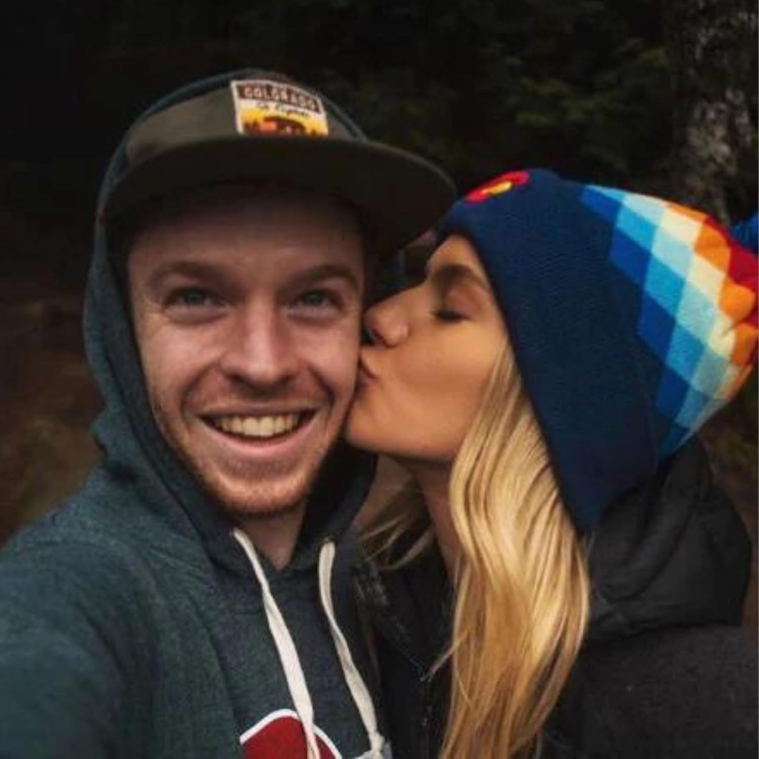 YoColorado Argyle Colorado Pom Pom Beanie - Mountain Winter Hats for Men or Women, Rainbow Warm Stocking Stuffers Ski Caps
