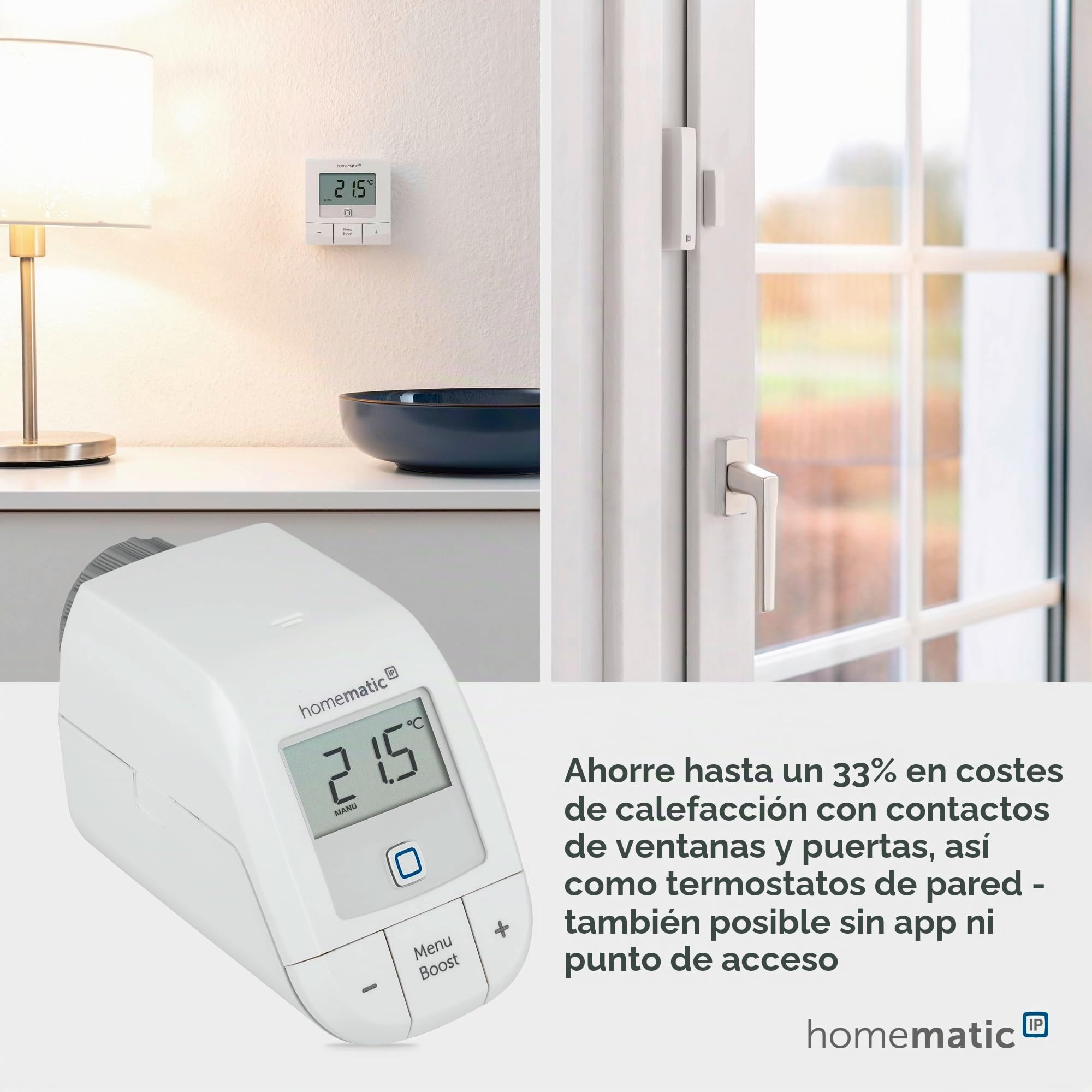 Homematic IP Smart Home 161216A1 - Kit de ampliación para calefacción (3 Unidades, termostato Digital, Control Mediante aplicación, Alexa, Google Assistant, fácil instalación, Ahorro de energía)