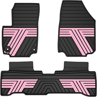 TTX LIGHTING Floor Mats for Chevy Equinox & GMC Terrain 2025-2026, Pink | (Not For EV), Custom Fit All Weather Rubber Car Liners for Chevrolet