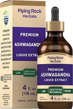 Piping Rock Ashwagandha Liquid Extract | 4 fl oz