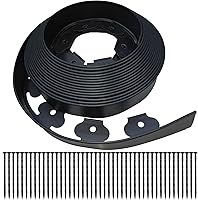 Asoleo 40FT Garden Edging with 40 Spikes - Durable No-Dig Landscape Border for Lawn, Flower Beds & Pathways