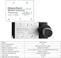 Heschen 4H210-08 Pneumatikus Kézi Mechanikus Szelep 2 Pozíciós 5 Utas PT1/4 Manuális Vezérlésű Húzó-Toló Csatlakozókkal 3