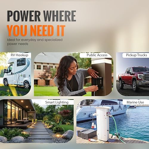 Vista 7 de Journeyman-Pro - Toma de corriente para exteriores resistente a la intemperie de 15 amperios y 125 voltios NEMA 5-15R kit de receptáculo con cable