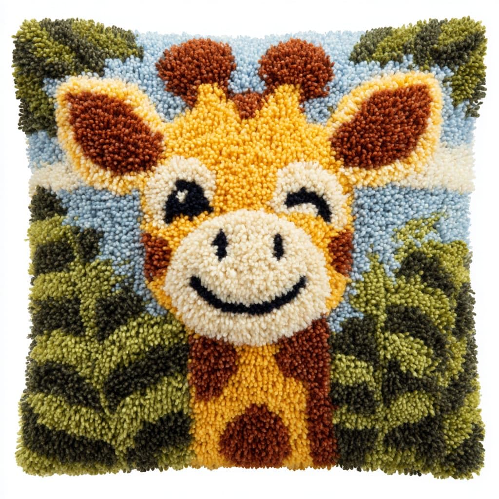 WallustrioaW Latch Hook Kits for AdultsAnimal Giraffe