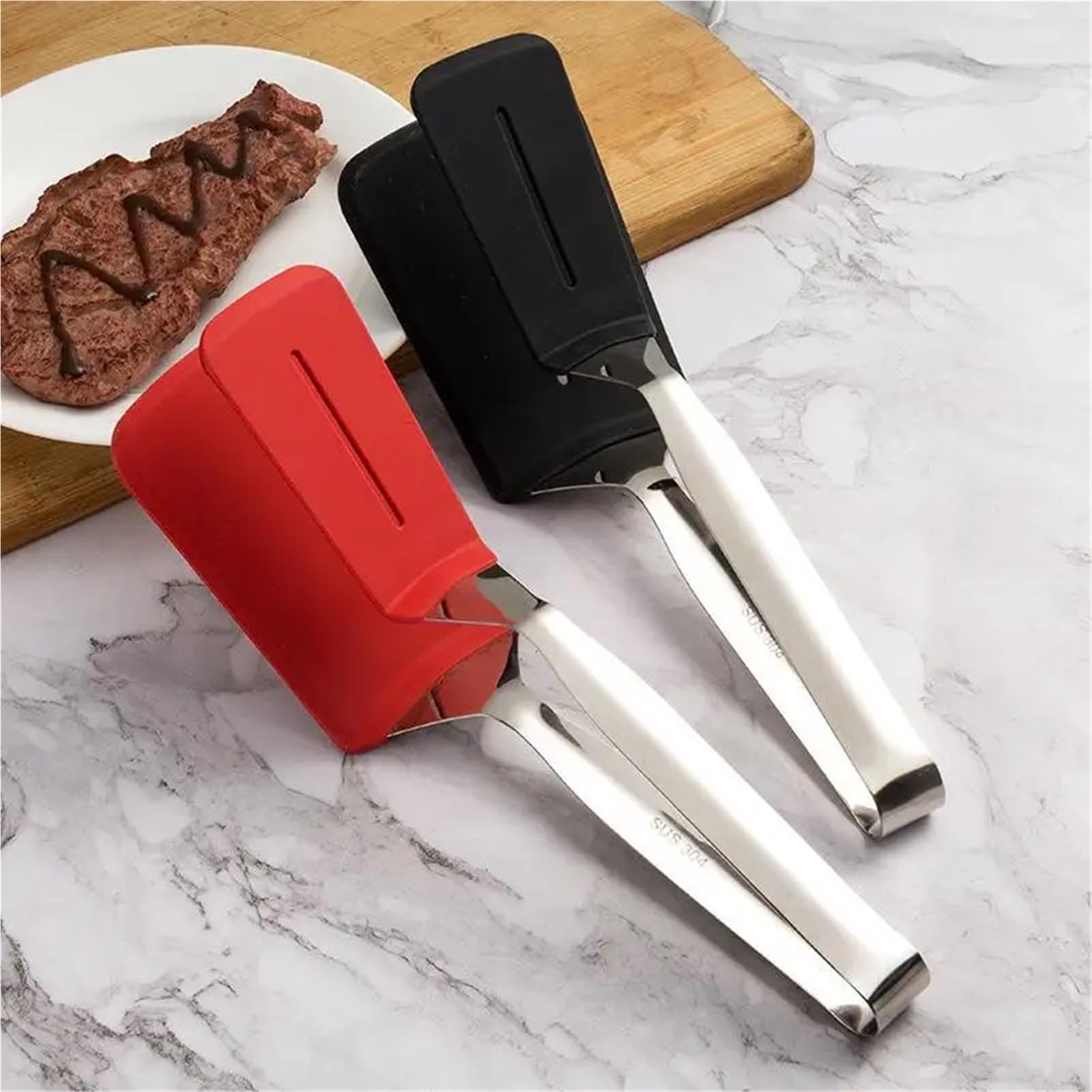 Pinze Da Cucina 2 unids/set juego de pinzas, accesorios de cocina, juegos de utensilios de cocina, espátula for tortilla, espátula de silicona for cocina, pinzas for tostadas, huevos y tortitas Para C