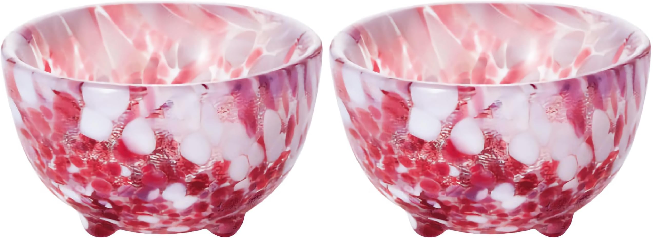 Aderia Tsugaru Bidoro Sake Cup Set of 2 Spring Night 1.7oz Glass Japan