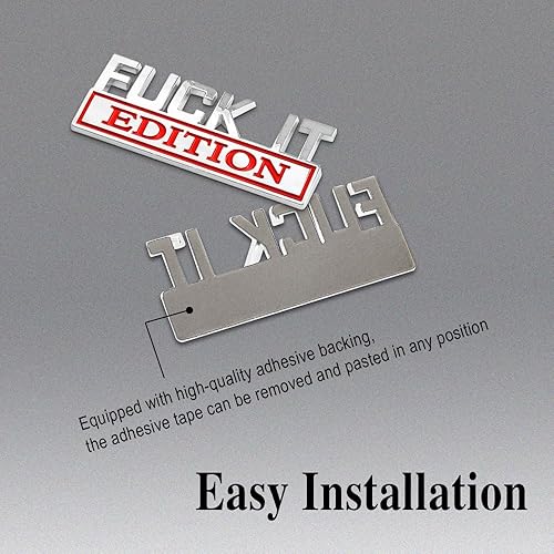 Miniatura 3 de Fuck IT Edition - Emblema para exteriores de automóvil, calcomanía 3D, emblema de edición Fuck-IT, calcomanía 3D para guardabarros, calcomanía de