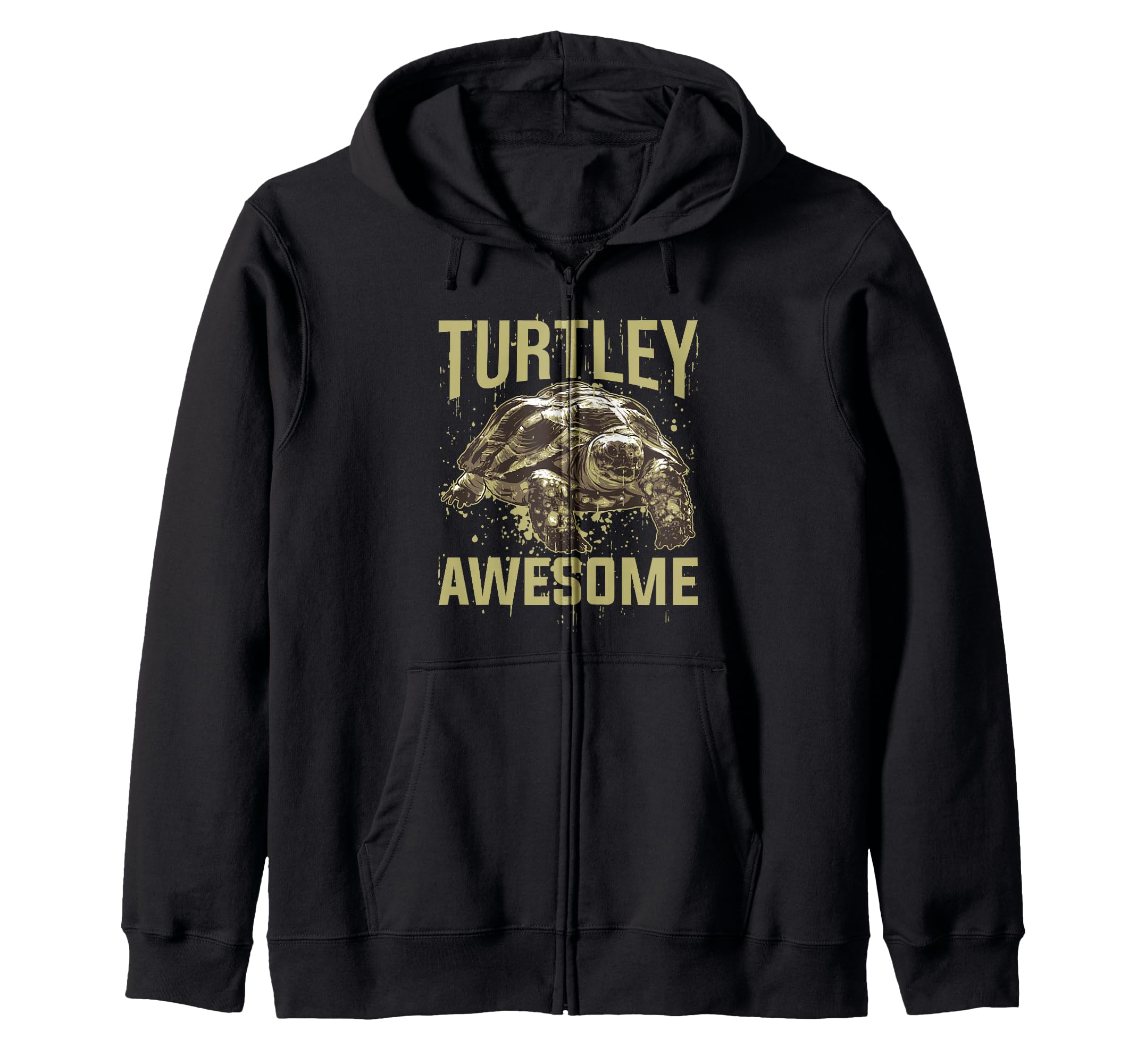 Turtle - Turtley Awesome - Reptiles Zip Hoodie, Black
