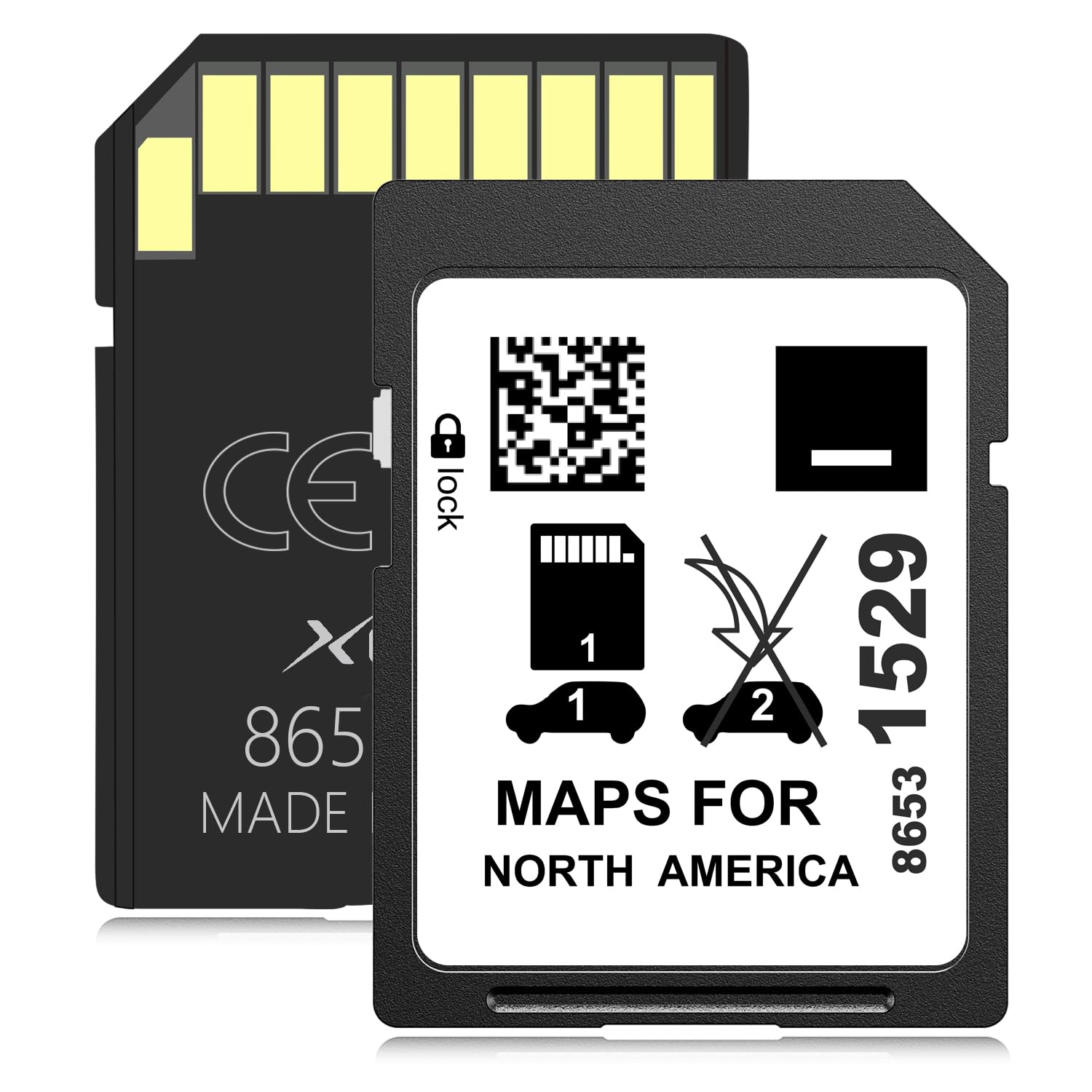 XGEEK 2024 Navigation SD Card Map Update, Accessories 8653 1529 Compatible with GM Chevrolet, Cadillac, and Buick. Includes Maps for The USA, Canada, and Mexico