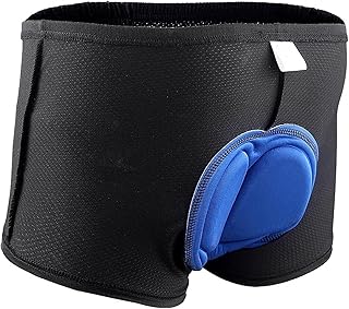 LSYHHXC Pantalones Cortos Negros For Ciclismo De Bicicleta, Ropa Interior Sólida Y Cómoda, Pantalones Cortos Acolchados 3D De Gel De Esponja For Bicicleta(Blue,XL)