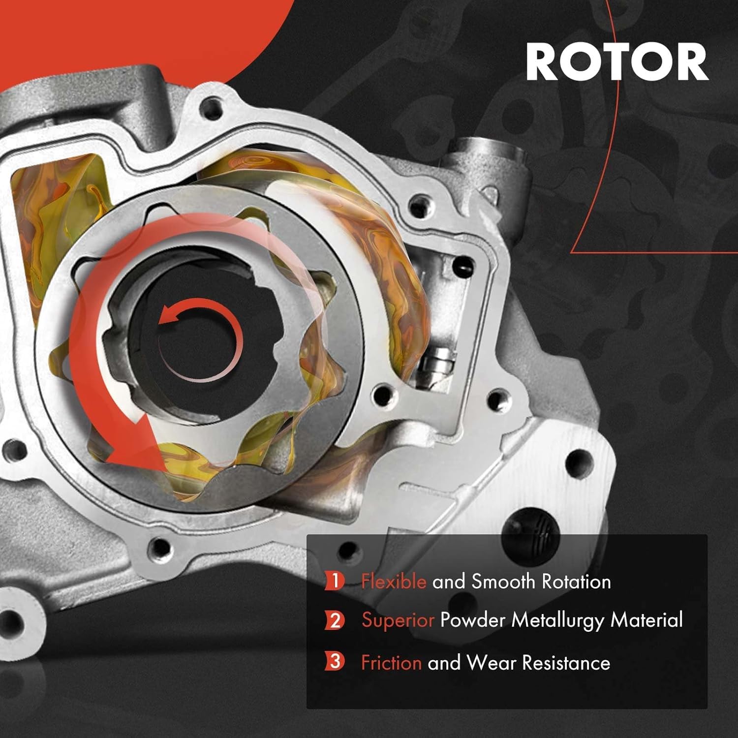 A-Premium Standard Volume Oil Pump with Gasket Compatible with Chevrolet Tracker 1989-1991 & GMC Tracker 1989-1991 & Suzuki Esteem 1995-1997, Sidekick 1989-1997 & Geo Tracker, 1.6L