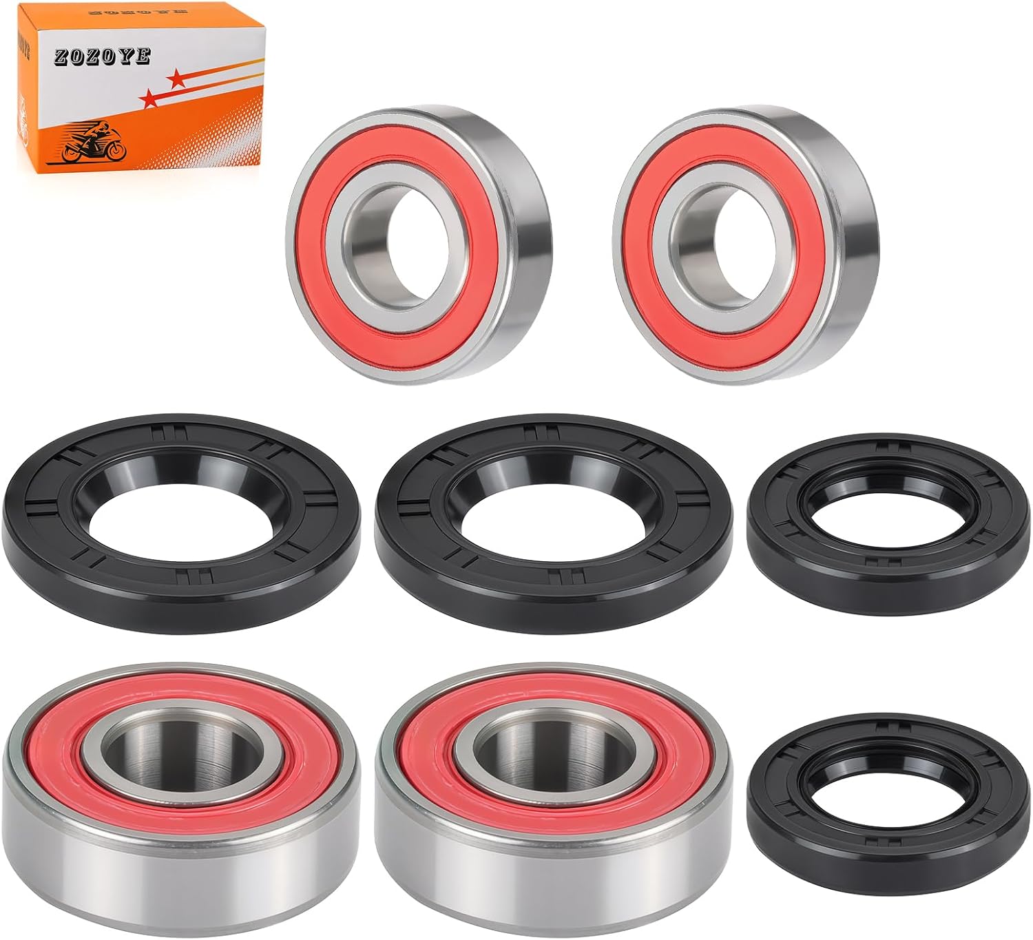 Both Front Wheel Bearing Seal Kits for Polaris Outlaw 450 500 525 2006-2011 Predator 500 2003-2007