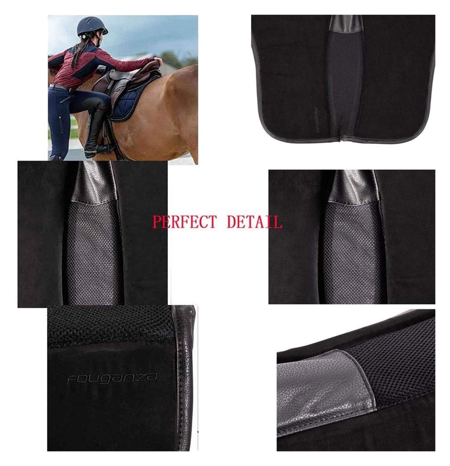 Mantilla amortiguadora ecuestre， Almohadilla de silla de montar for caballos, almohadilla de equilibrio de espuma for deportes ecuestres, almohadilla de silla de montar con amortiguación estable y cóm