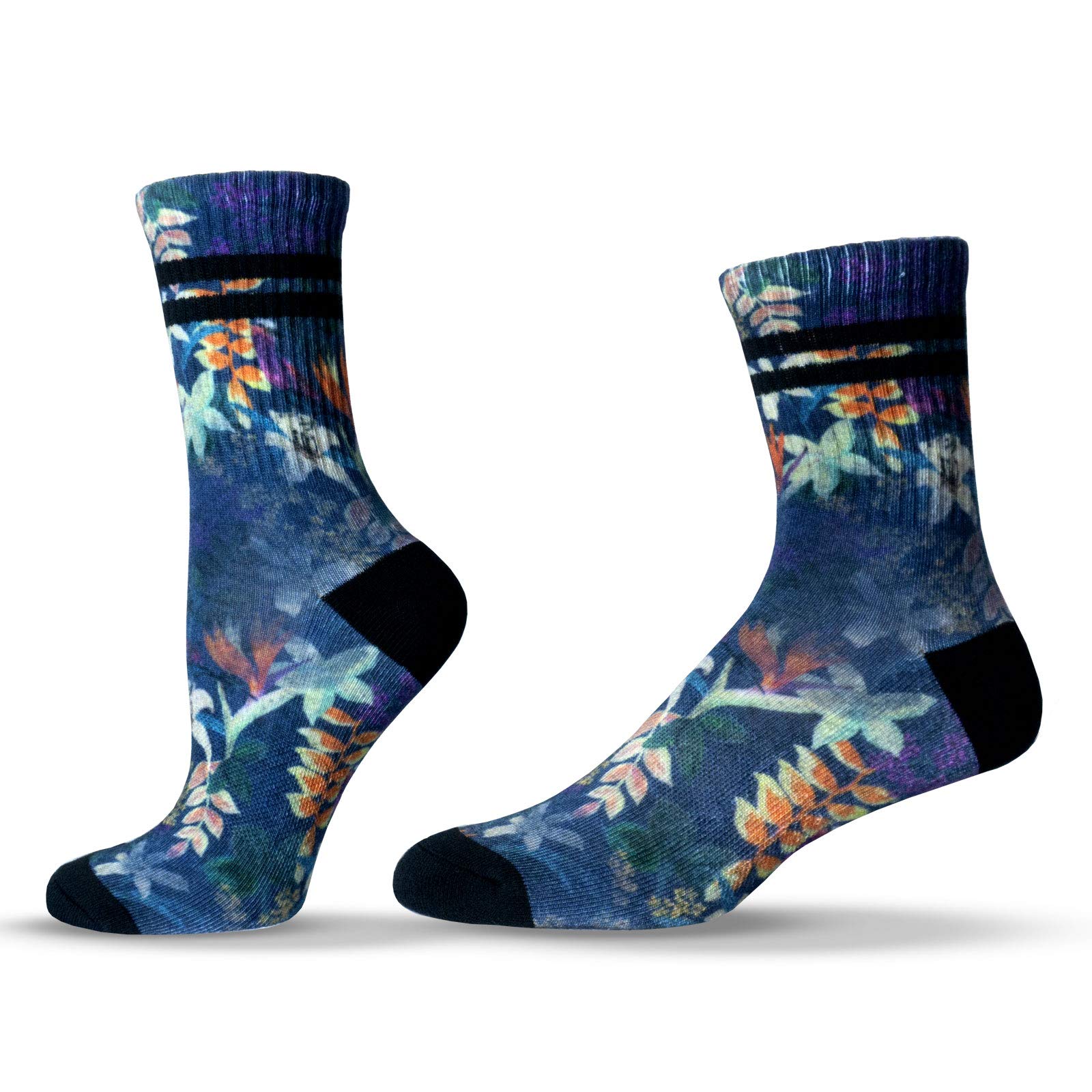Unisox Floral Socks - Colorful Graphic Flower & Tropical Print Unisex Socks