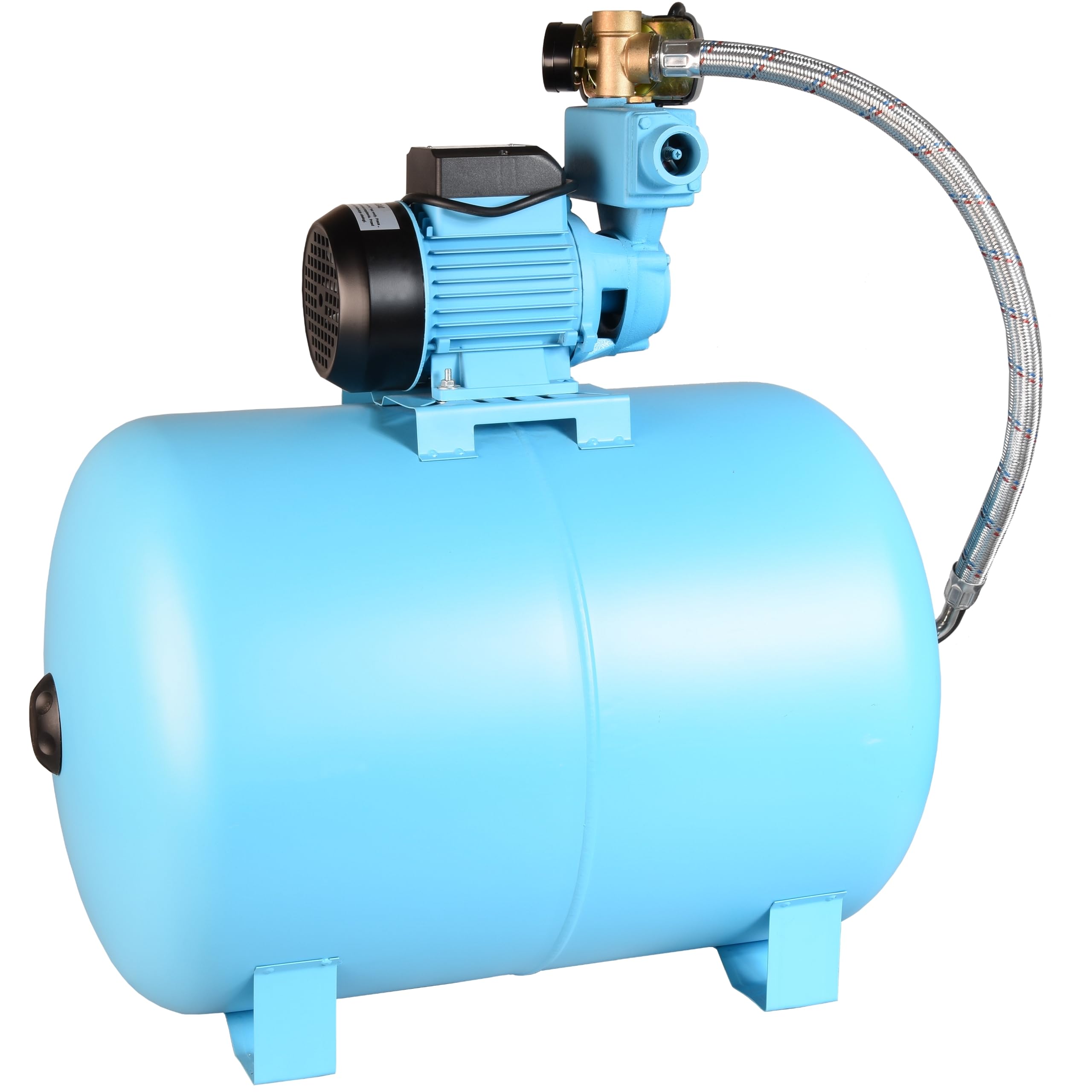 Pompe à Eau WZP 750 avec Réservoir 100L - Pompe de Jardin (750 W, 3000 l/h, Hauteur max 55 m) - Groupe de Surpression Set - Réservoir à Vessie Sous Pression 100 L - Pompe d’arrosage pour Eaux Claires