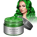 Acosexy Green Wax Hair Color, Natural Hair Strong Style Gel Cream Hair Dye, Instant Hairstyle Mud Cream for Party, Cosplay, Masquerade etc.