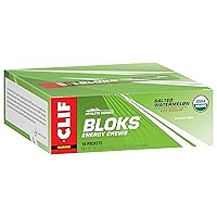 Vista 10 de CLIF BLOKS - Salted Watermelon Flavor with 2X Sodium - Energy Chews - Non-GMO - Plant Based - Fast Fuel for Cycling and Running - Quick