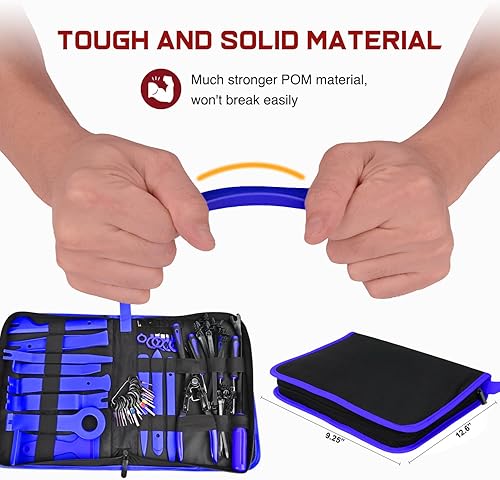 Vista 102 de Nilight - Juego de herramientas para remover molduras, 102 piezas, clips de retención para parachoques, paneles de auto, remover terminales, remover